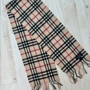 Authentic Burberry Mini Classic Vintage Check Cashmere Scarf
